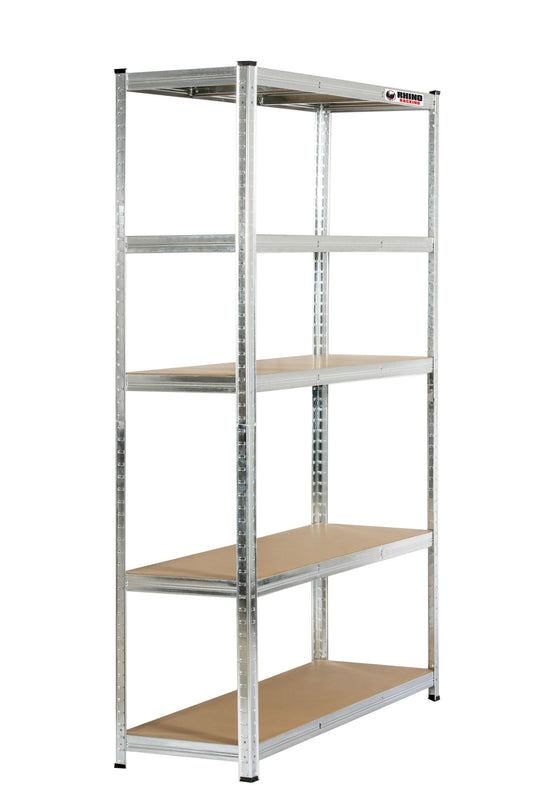 180 x 120 x 40cm | Galvanised | 5 Tier Boltless Heavy Duty Garage Shelving Unit | 1000kg Load Weight