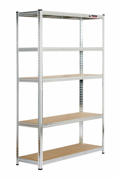 180 x 120 x 40cm | Galvanised | 5 Tier Boltless Heavy Duty Garage Shelving Unit | 200kg Per Shelf | 1000kg Load Weight Per Unit