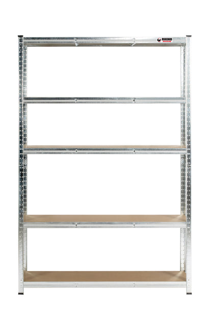 180 x 120 x 40cm | Galvanised | 5 Tier Boltless Heavy Duty Garage Shelving Unit | 200kg Per Shelf | 1000kg Load Weight Per Unit