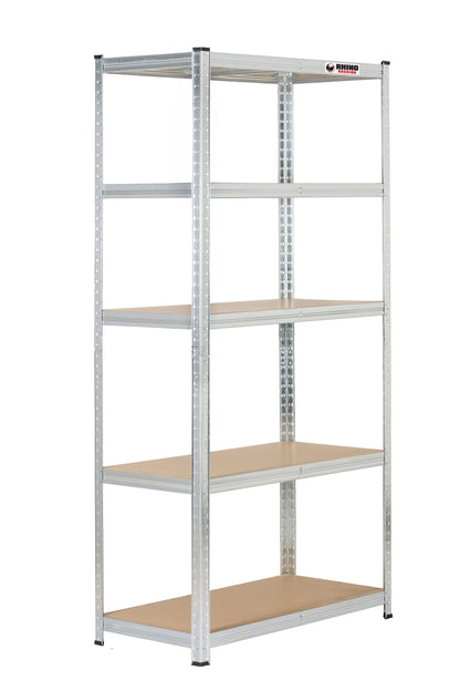 180 x 90 x 45cm | Galvanised | 5 Tier Boltless Heavy Duty Garage Shelving Unit | 200kg Per Shelf | 1000kg Load Weight Per Unit