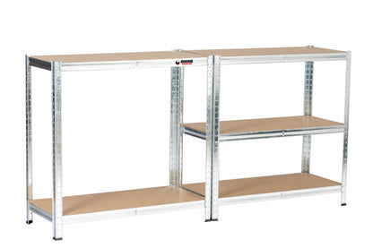 180 x 90 x 45cm | Galvanised | 5 Tier Boltless Heavy Duty Garage Shelving Unit | 200kg Per Shelf | 1000kg Load Weight Per Unit