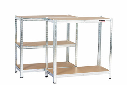 180 x 90 x 45cm | Galvanised | 5 Tier Boltless Heavy Duty Garage Shelving Unit | 200kg Per Shelf | 1000kg Load Weight Per Unit