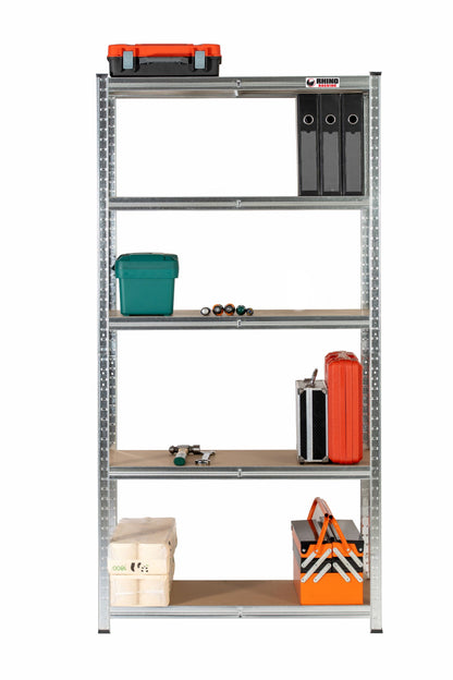 180 x 90 x 45cm | Galvanised | 5 Tier Boltless Heavy Duty Garage Shelving Unit | 200kg Per Shelf | 1000kg Load Weight Per Unit