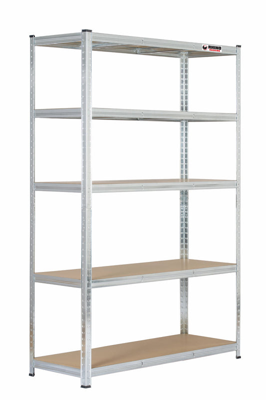 180 x 120 x 45cm | Galvanised | 5 Tier Boltless Heavy Duty Garage Shelving Unit | 1000kg Load Weight