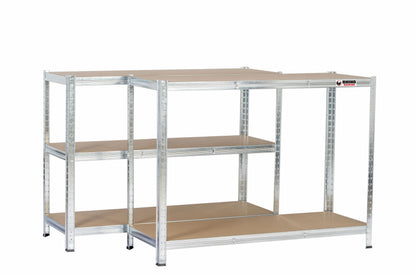 180 x 120 x 45cm | Galvanised | 5 Tier Boltless Heavy Duty Garage Shelving Unit | 200kg Per Shelf | 1000kg Load Weight Per Unit