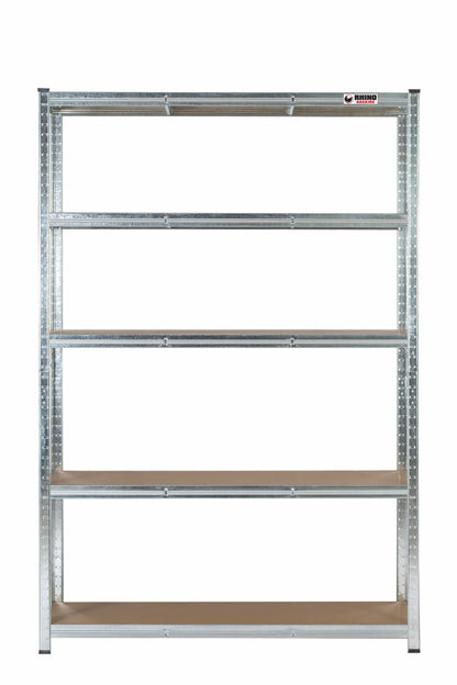 180 x 120 x 45cm | Galvanised | 5 Tier Boltless Heavy Duty Garage Shelving Unit | 200kg Per Shelf | 1000kg Load Weight Per Unit