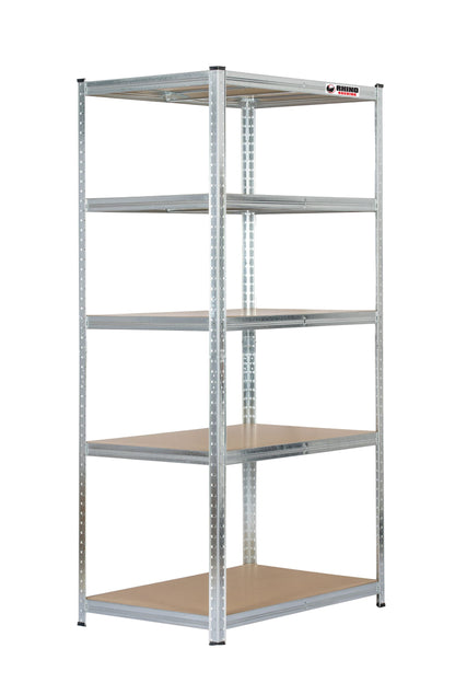 180 x 90 x 60cm | Galvanised | 5 Tier Boltless Heavy Duty Garage Shelving Unit | 200kg Per Shelf | 1000kg Load Weight Per Unit