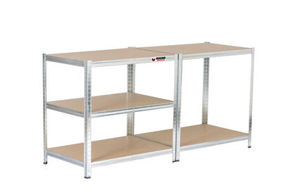 180 x 90 x 60cm | Galvanised | 5 Tier Boltless Heavy Duty Garage Shelving Unit | 200kg Per Shelf | 1000kg Load Weight Per Unit