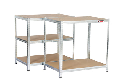 180 x 90 x 60cm | Galvanised | 5 Tier Boltless Heavy Duty Garage Shelving Unit | 200kg Per Shelf | 1000kg Load Weight Per Unit