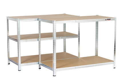 180 x 120 x 60cm | 5 Tier Boltless Heavy Duty Garage Shelving Unit | Galvanised | 200kg Per Shelf | 1000kg Load Weight Per Unit