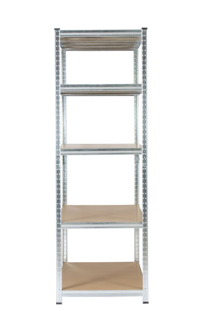 180 x 120 x 60cm | 5 Tier Boltless Heavy Duty Garage Shelving Unit | Galvanised | 200kg Per Shelf | 1000kg Load Weight Per Unit