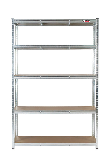 180 x 120 x 60cm | 5 Tier Boltless Heavy Duty Garage Shelving Unit | Galvanised | 200kg Per Shelf | 1000kg Load Weight Per Unit