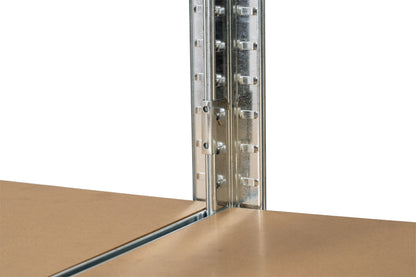 150 x 75 x 30cm | Galvanised | 5 Tier Boltless Heavy Duty Garage Shelving Unit | 200kg Per Shelf | 1000kg Load Weight Per Unit