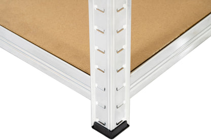 150 x 75 x 30cm | Galvanised | 5 Tier Boltless Heavy Duty Garage Shelving Unit | 200kg Per Shelf | 1000kg Load Weight Per Unit